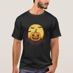 T-shirt Retro Arcade Game 80s 8 bits Halloween Citrouille