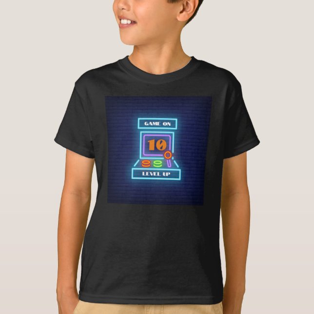 T-shirt Retro Arcade Jeu Anniversaire (Devant)