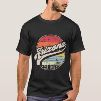 T-shirt Retro Arizona Home State AZ Cool 70s Style Sunset