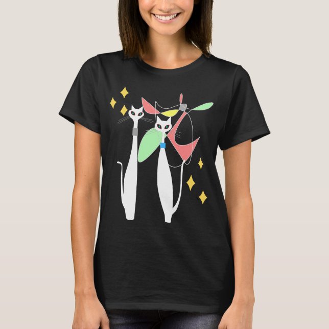 T-shirt Retro Atomic Era MCM Mobile & Cool Chat Pair (Devant)