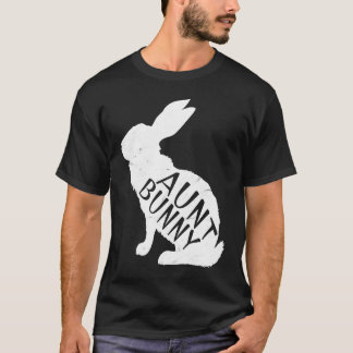 T-shirt Retro Aunt Bunny  Auntie Rabbit Matching Family Ea