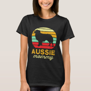 T-shirt Retro Aussie Maman Australienne Berger Maman migno