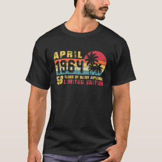 T-shirt Rétro Avril 1964 58 Ans Édition Limitée 58E