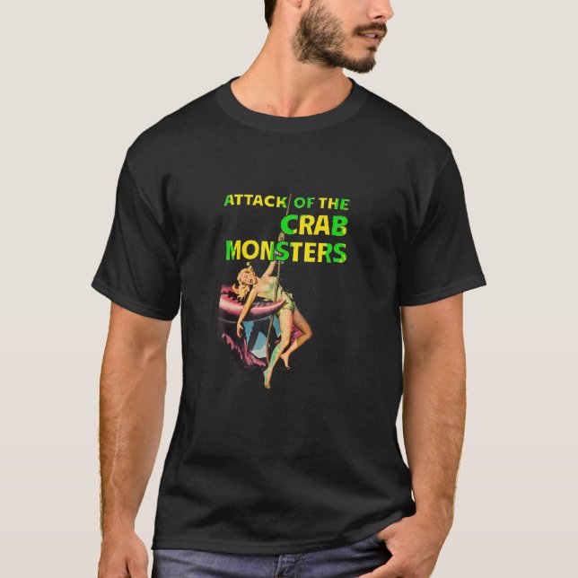 T-shirt Rétro B Attaque au cinéma des monstres de crabe T  (Devant)