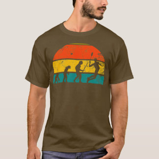 T-shirt Retro Badminton Badmintonspieler Evolution
