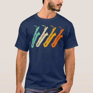 T-shirt Rétro Baritone Saxophone For Bari Saxophonist