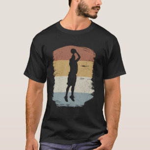 T-shirt Retro Basketball Jumpshot 3 Pointeur Cadeau I Vint