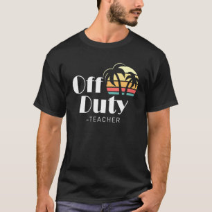 T-shirt Retro Beach Palm Trees coucher de soleil - Enseign