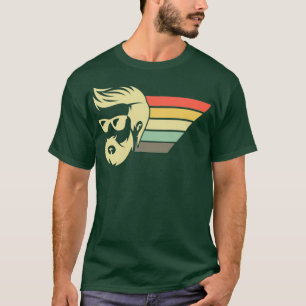T-shirt Retro Beard mâle Vintage Hommes Masculine Beauté p