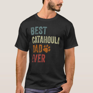T-shirt Retro Best Catahoula Dad Ever Dog Papa Father's Da