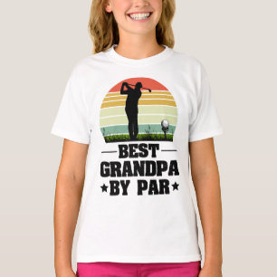 T-shirt Retro Best Grandpa By Par Golf   Jour des grands-p