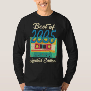T-shirt Retro Best Of 2005 Cassette Tape 17e Anniversaire 