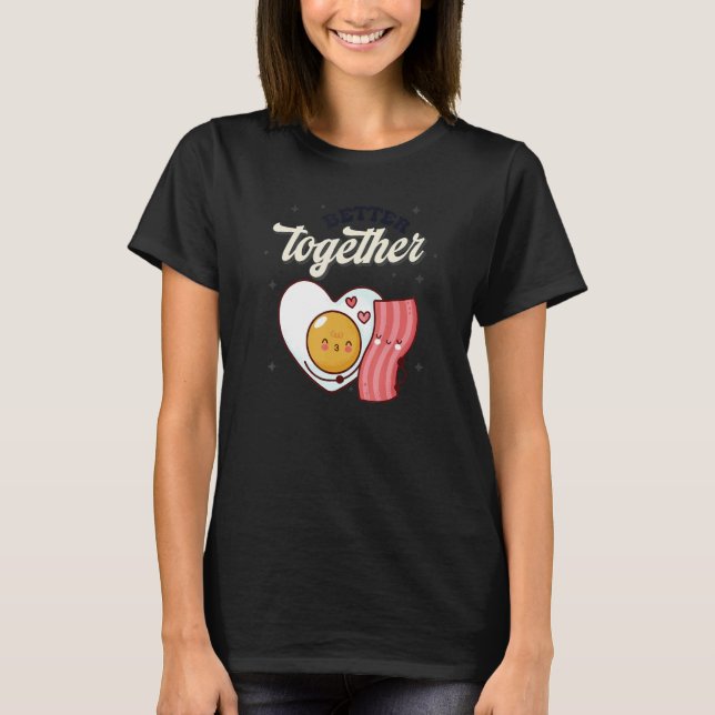 T-shirt Retro Better Together Funny Valentines Day Couple  (Devant)