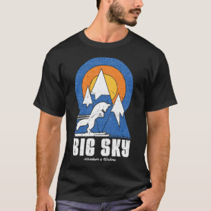 T-shirt Retro Big Sky Ski White Fox
