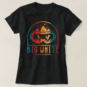 T-shirt Retro Big White Ski
