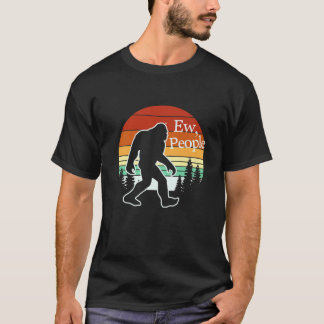 T-shirt Retro Bigfoot Ew Personnes Drôle Sasquatch
