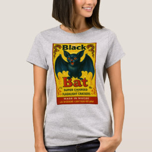 T-shirt Retro Black Bat Macau Tee Feu d'Artifice
