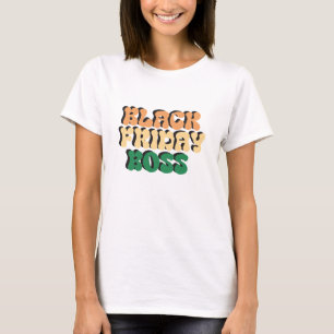 T-shirt Retro Black Vendredi Boss - Boss Boss Lady Boss