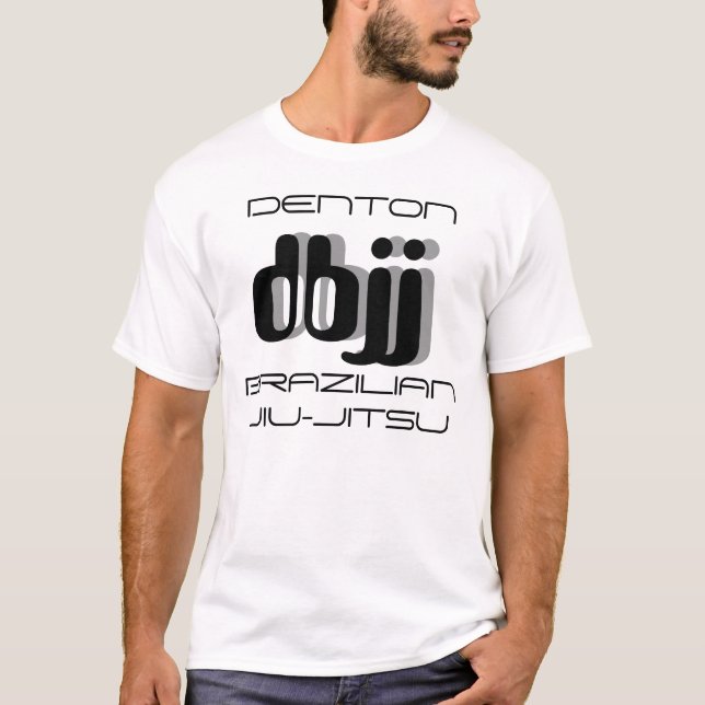 T-shirt rétro blanc de DBJJ- (Devant)