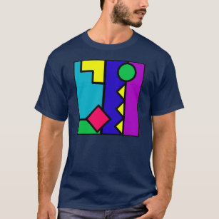 T-shirt Rétro bloc de la couleur 80s