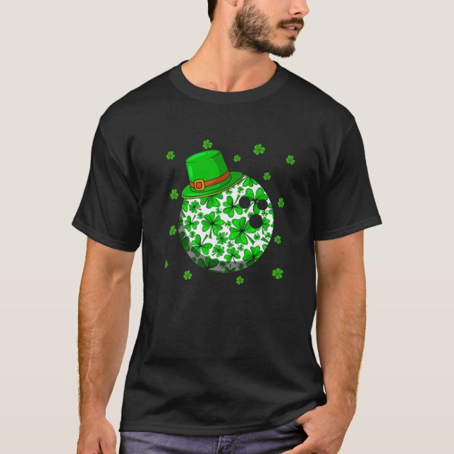 T-shirt Retro Bowling St. Patrick's Day Shamrock Irish Cos (Devant)