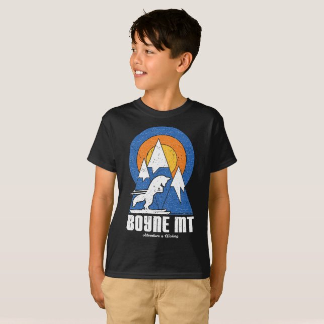 T-shirt Retro Boyne Mountain Ski White Fox (Devant entier)