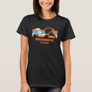 T-shirt Retro Breckenridge Colorado Mountain Range Sunset