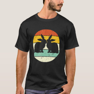 T-shirt Retro Bunny Love Rabbit Baisers Coup de coucher de