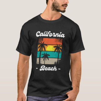 T-shirt Retro California Beach Sunset Art