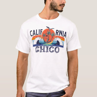 T-shirt Retro California Surf Vintage Beach Chico 