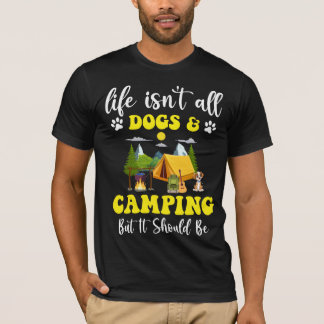 T-shirt Retro Camping La vie n'est pas tout Chiens & Campi