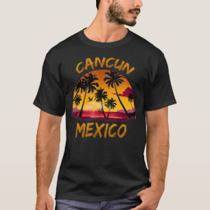 T-shirt Retro Cancun Mexico Beach Summer Souvenir Tropical