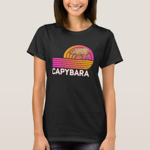 T-shirt Retro Capybara Vintage Art De La Nouveauté Pour L'