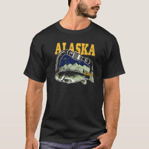 T-shirt Retro Carabiner Alaska Fishing