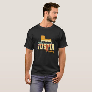 T-shirt Rétro carte vintage de ville d'Austin le Texas TX