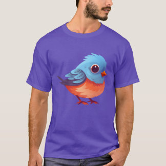 T-shirt Rétro Cartoon Bird Design