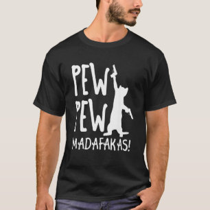 T-shirt Retro Cat Pew Pew Madafakas Crazy Kitten Cats