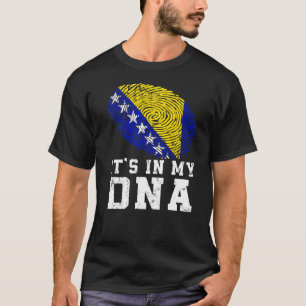 T-shirt Retro C'est dans mon Adn Bosnie-Herzégovine Drapea