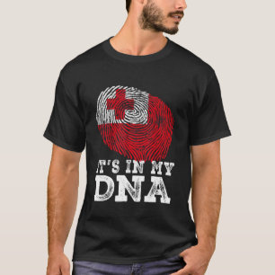 T-shirt Retro C'est dans mon Dna Tonga drapeau