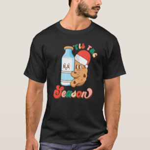 T-shirt Retro C'Est La Saison Père Noël Cookie Gingerbread