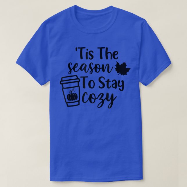 T-shirt Retro C'Est La Saison Pour Rester Cosy Citrouille  (Design devant)