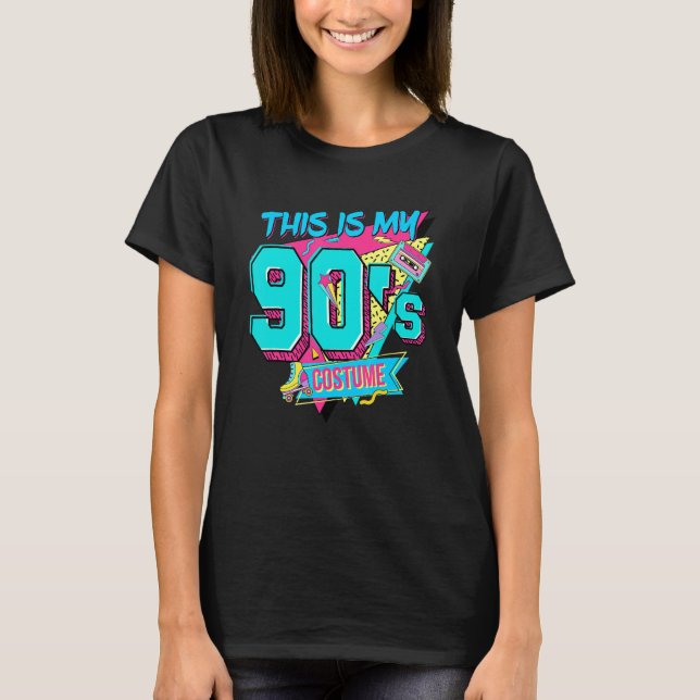T-shirt Retro C'Est Mon Costume 90s Vibes 90s Me Reprendre (Devant)
