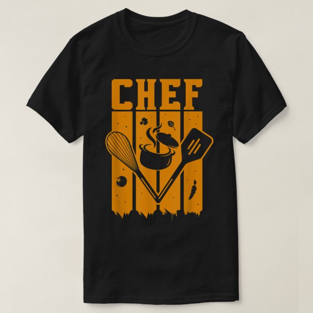 T-shirt Retro Chef Kitchen Sous Chefs Cooking Lovers  (Design devant)