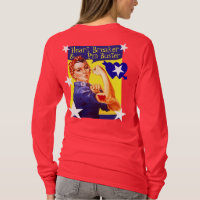 Rétro chemise Rosie de style de bowling le coeur