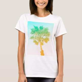 T-shirt Rétro chemise vintage de palmier d'Ombre Los