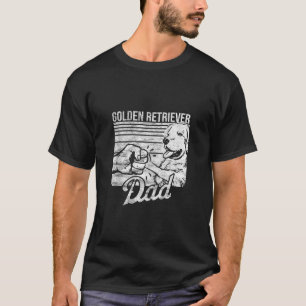 T-shirt Retro Chien Vintage Blanc Anglais Golden Retriever