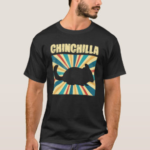 T-shirt Retro Chinchilla animal de compagnie rongeur Chinc