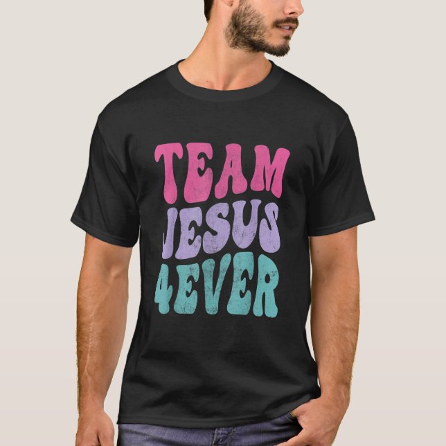 T-shirt Retro Christianity Faith Christ Lord Savior 4ever  (Devant)