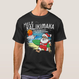 T-shirt Retro Christmas Mele Kalikimaka Père Noël Shaka Ha