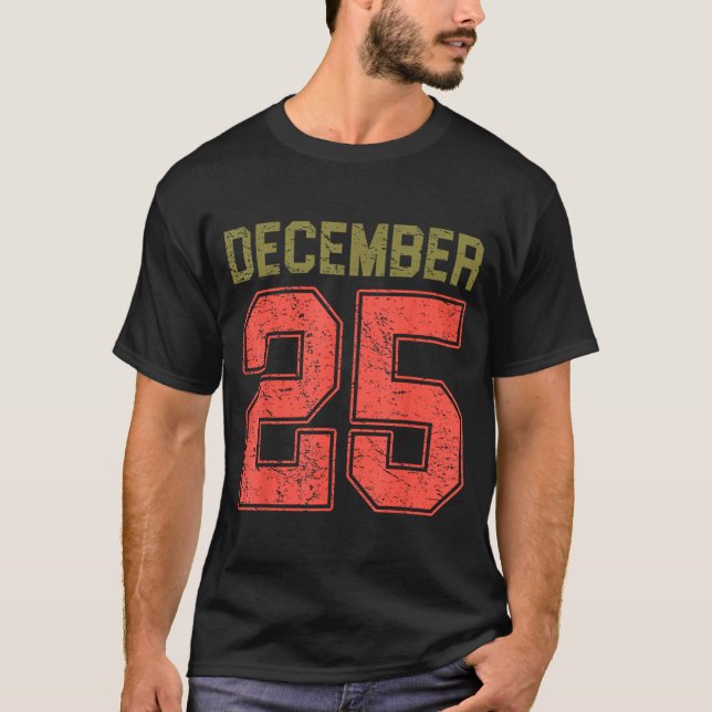 T-shirt Retro Christmas Shirts Men Women December 25 Xmas  (Devant)